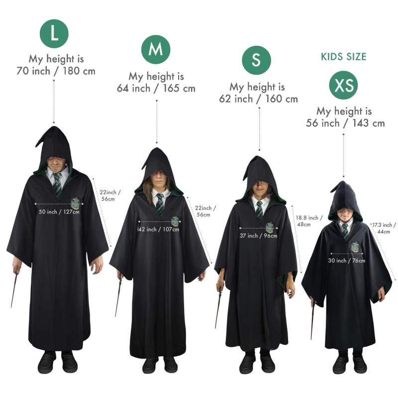 Kids Harry Potter Halloween Costume Hogwarts Gryffindor Hufflepuff Ravenclaw Slytherin Robe with Tie (without shirt) In Stock Takerlama