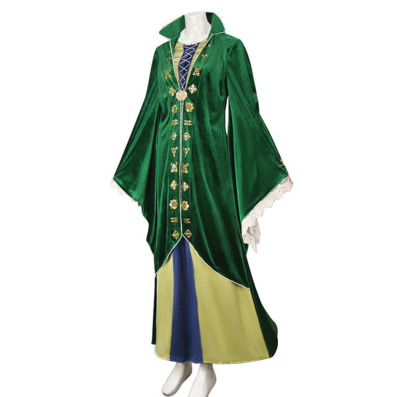 Hocus Pocus Halloween Fancy Dress  Winifred Sanderson Cosplay Costume In Stock Takerlama