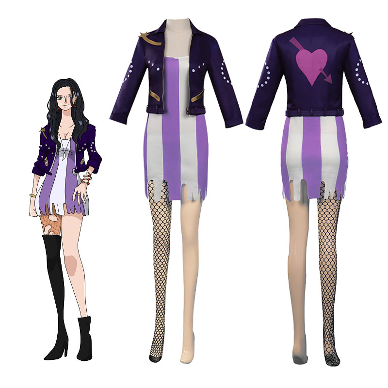 Nico Robin Cosplay Costume One Piece Film: Red Coat Dress-Takerlama
