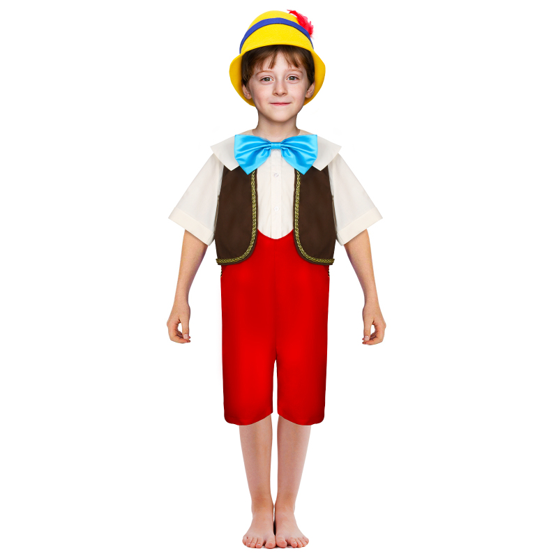 Kids Pinocchio 2022 Cosplay Costume With Hat Child Gifts