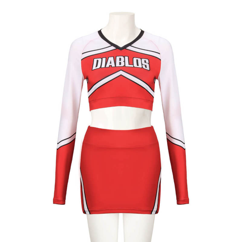 Bring It On Cheer or Die DIABLOS Cheerleader Uniform Red Costume