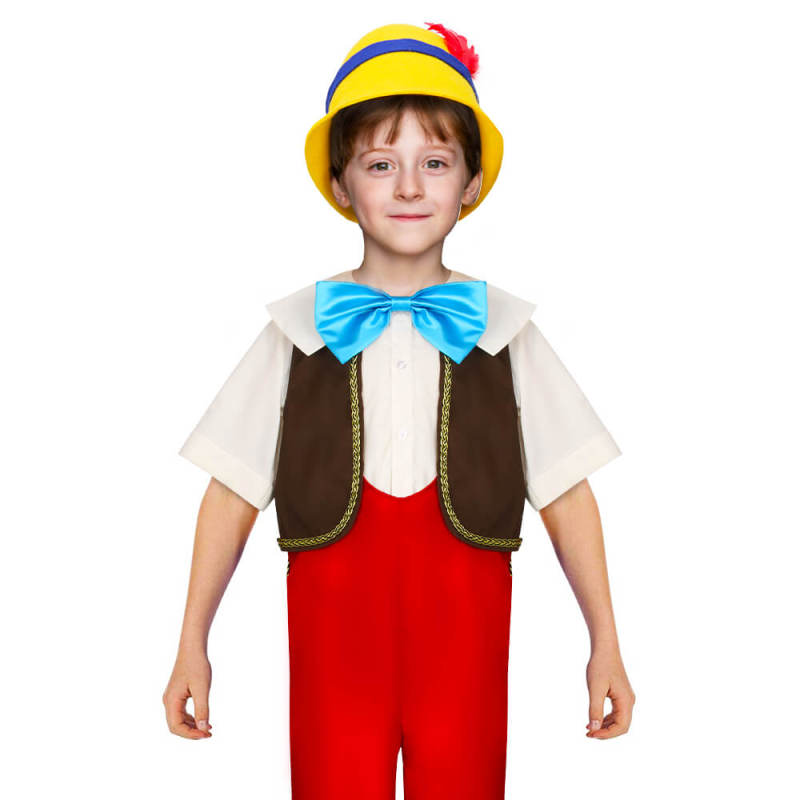 Kids Pinocchio 2022 Cosplay Costume With Hat Child Gifts