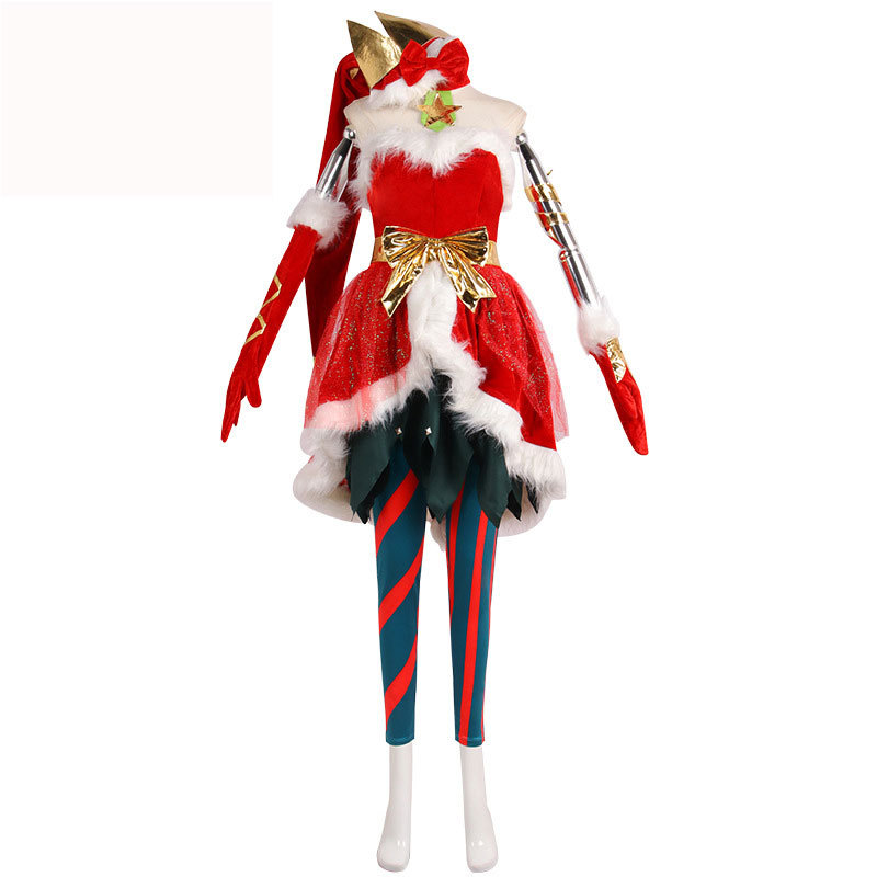 Ambitious Elf Jinx Christmas Cospaly Costume League of Legends  LOL