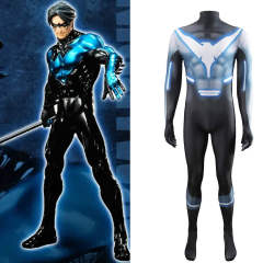 New Nightwing Dick Grayson Cosplay Costume DC Comic Superhero Jumpsuit