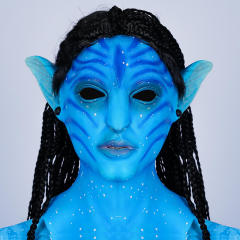Avatar 2 Neytiri Cosplay Mask With Hair
