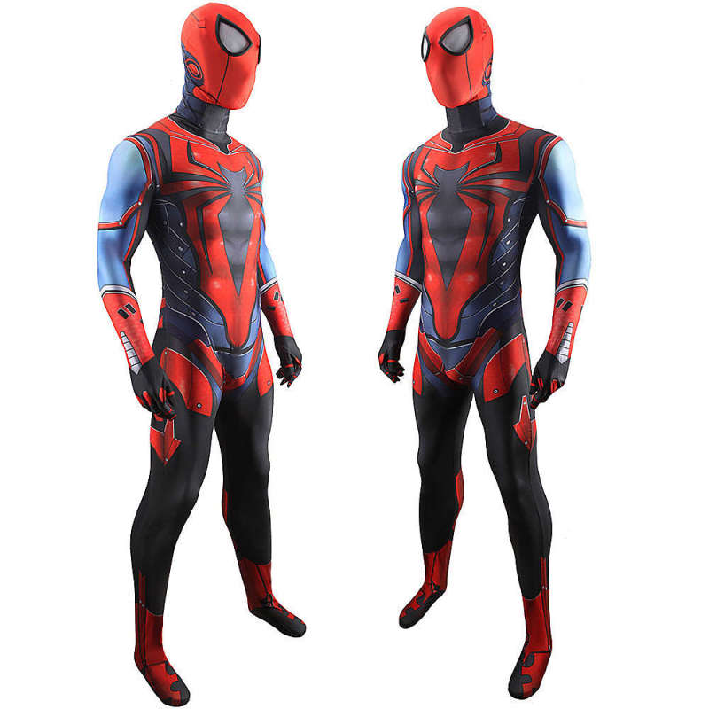 PS4 Spider-Armor MK III Costume Miles Morales Cosplay Jumpsuit Exclusive Design