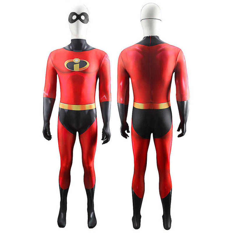 Mr.Incredible Bob Parr Cosplay Costume Disney The Incredibles Jumpsuit With Mask