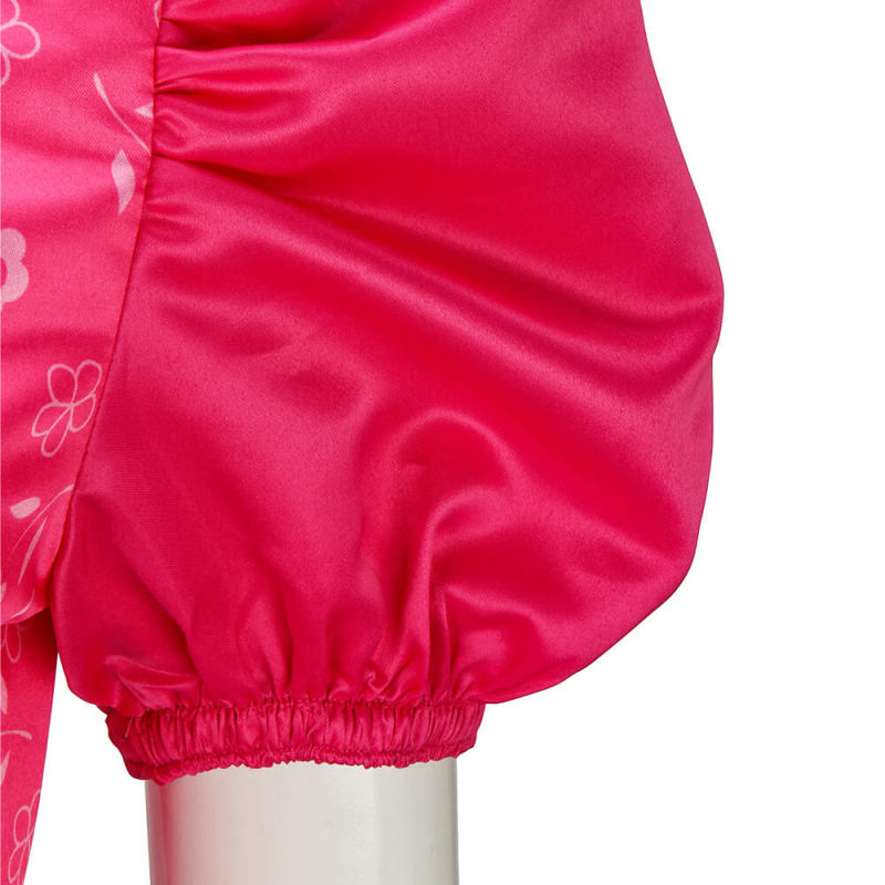 Kids Pink Princess Peach Dress Super Mario Cosplay Costume In Stock-Takerlama