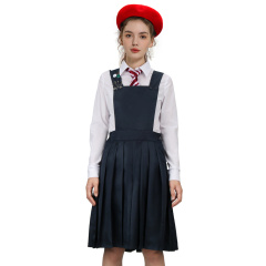 Women Hortensia Roald Dahl's Outfits Matilda the Musical Red-Beret Cosplay Costume