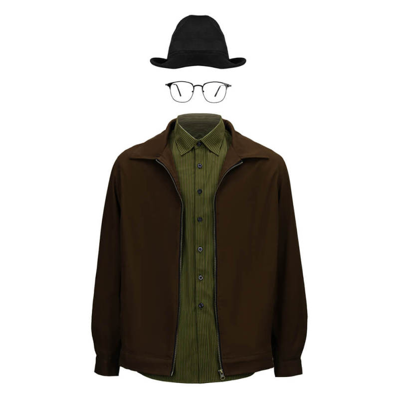 Walter White Costume Heisenberg Coat Hat Glasses Breaking Bad In Stock Takerlama