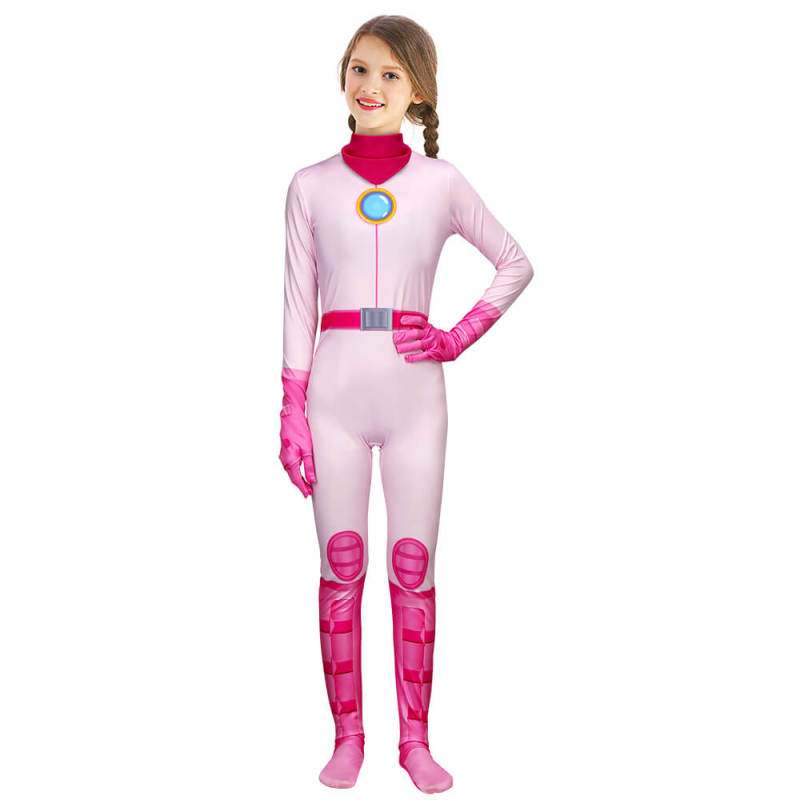 Kids Princess Peach Racing Outfit The Super Mario Bros. Movie Jumpsuit (Ready To Ship)
