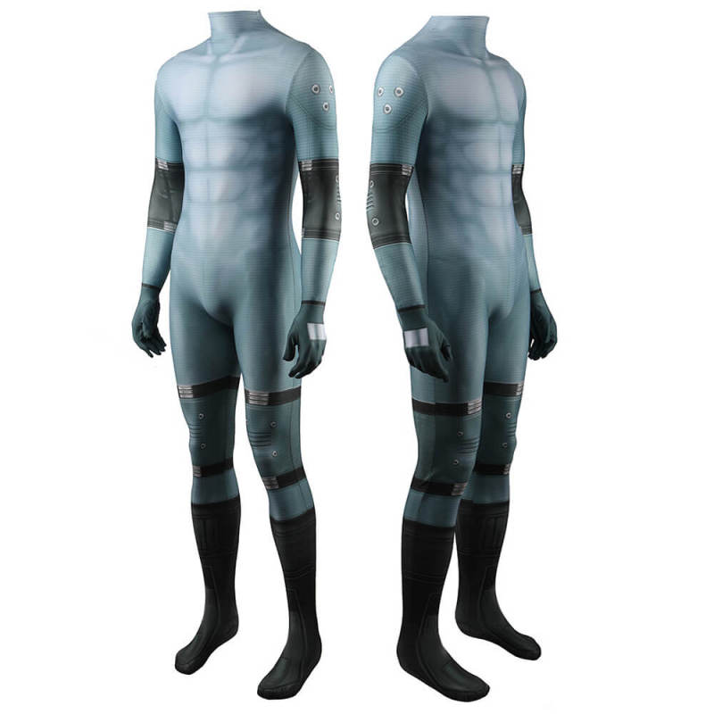 Metal Gear Solid 2 Solid Snake Cosplay Costume Game Jumpsuit