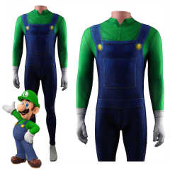 Luigi Green Costume - The Super Mario Bros. Movie Jumpsuit Kids Adult