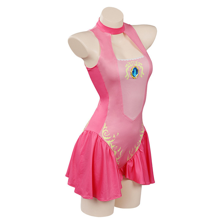 Princess Peach Swimsuit Cosplay Costume Super Mario Movie