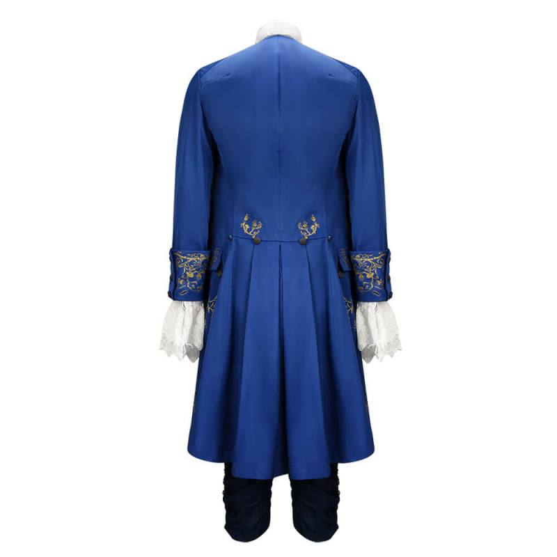 Beauty and the Beast Prince Adam Cosplay Costume Dan Stevens Blue Outfit Uniform In Stock-Takerlama
