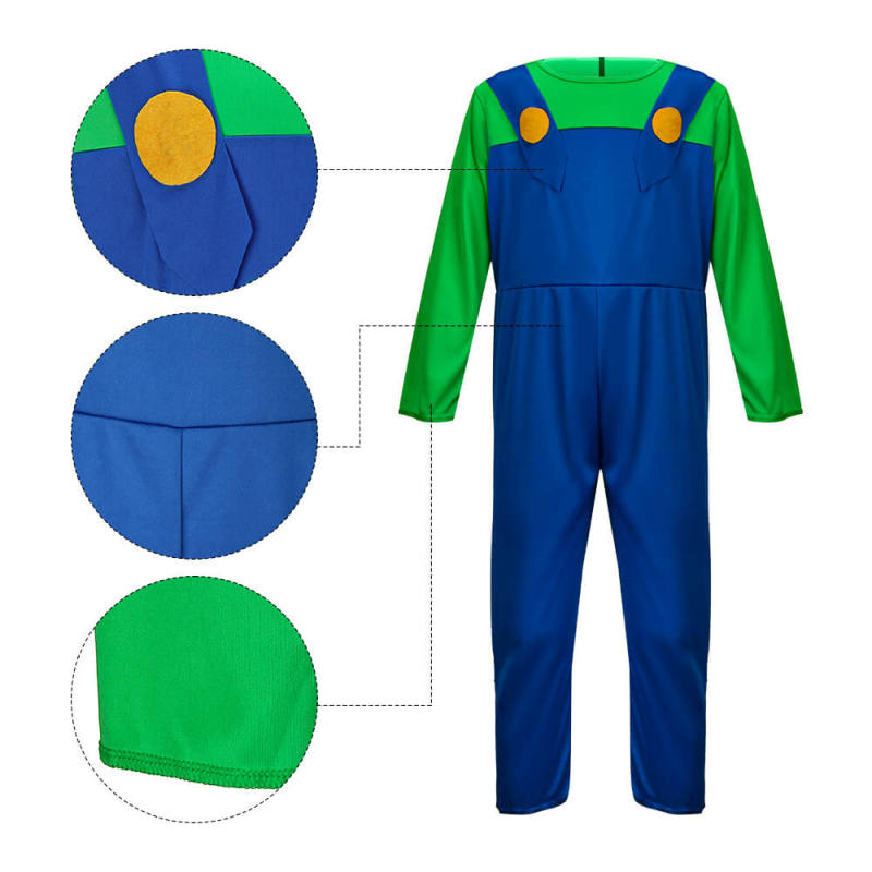 Child Luigi Costume - Super Mario Brothers In Stock-Takerlama