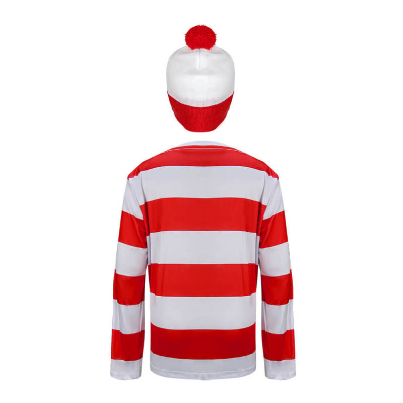 Where's Wally Kids Waldo Costume Red & White In Stock Takerlama