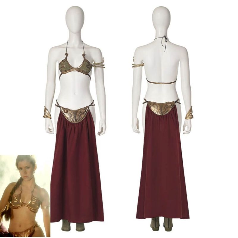 Sexy Princess Leia Slave Costume Star Wars：Return Of The Jedi Golden Bikini