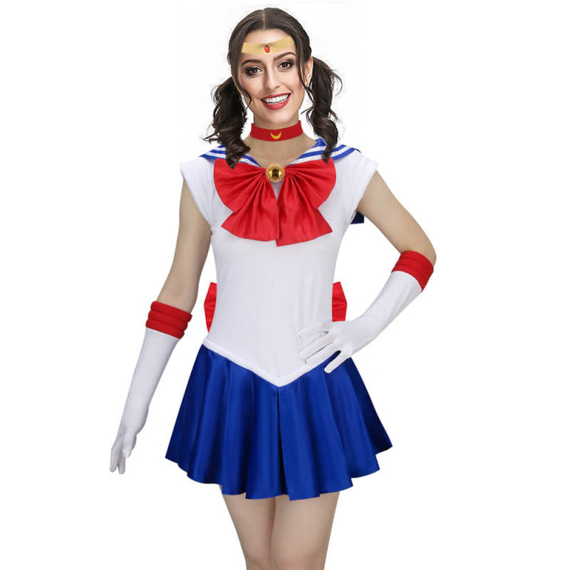 Usagi Tsukino Uniform Dress Women Halloween Cosplay Costume