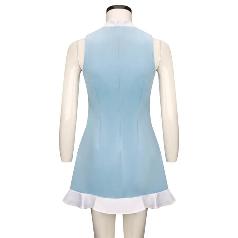 Mario Tennis Rosalina Cosplay Costume Blue Dress with Crown