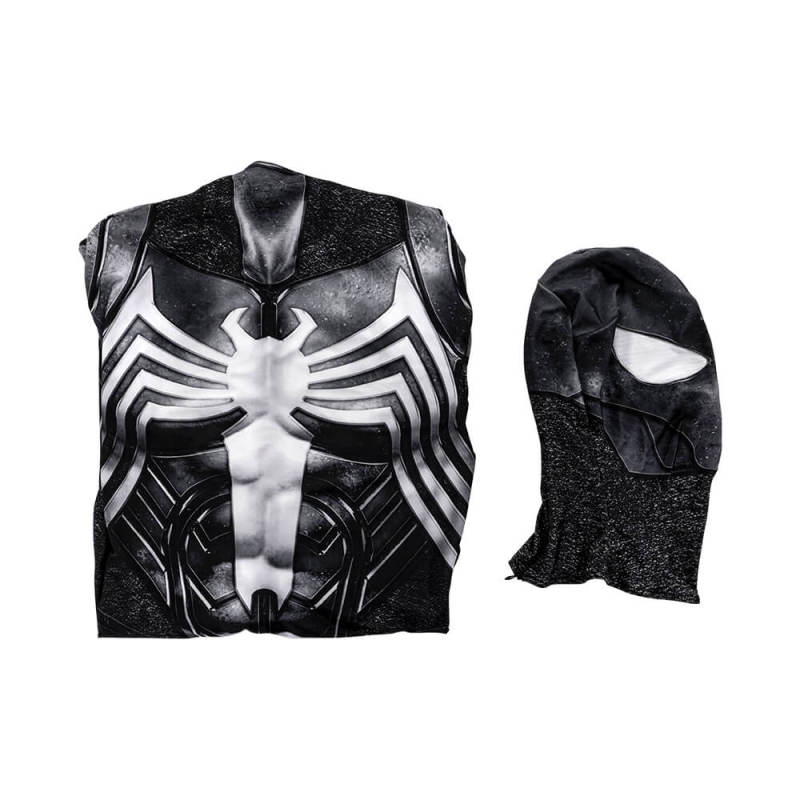 -Marvel's Spider-Man 2 Black Suit Venom Symbiote Costume Mask Kids Adult In Stock Takerlama