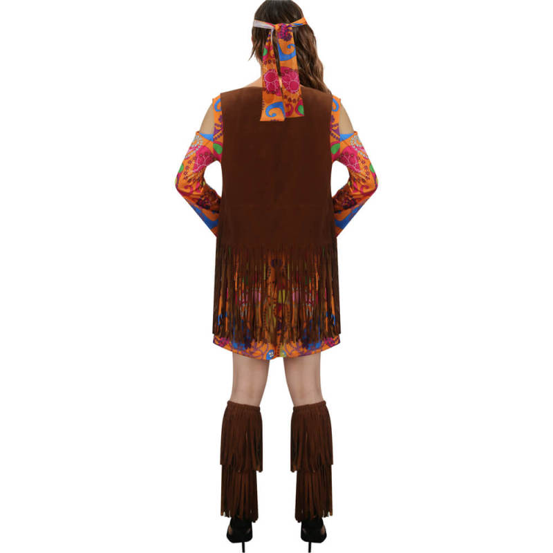 Hippie Halloween Costume Women 70s Dress