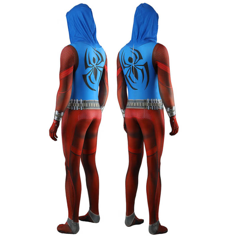 Spider-Man Across the Spider-Verse Scarlet Spider Halloween Cosplay Costume Ben Reilly Jumpsuit