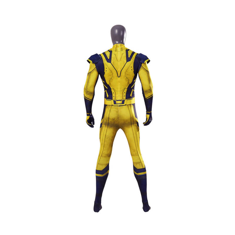 Deadpool 3 Wolverine Logan Halloween Costume Yellow 3D Printed Jumpsuit Kids Adult