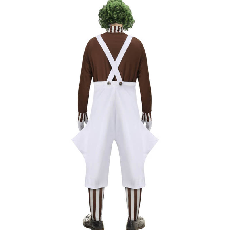 Deluxe Oompa Loompa Cosplay Costume With Wig-Charlie and the Chocolate Factory In Stock Takerlama