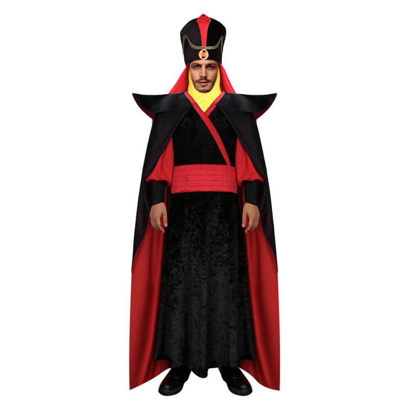 Disney Aladdin Jafar Men's Costume Halloween Cosplay Outfit  In Stock Takerlama