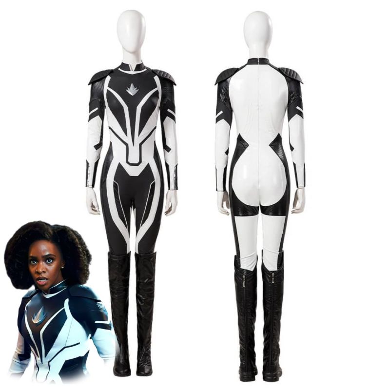 Deluxe Monica Rambeau Halloween Cosplay Costume Captain Marvel The Marvels 2 Takerlama