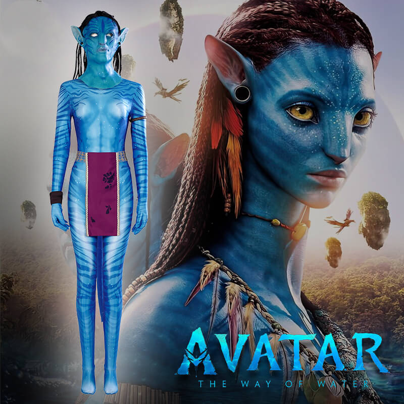 Avatar 2 Neytiri Cosplay Costume Jumpsuit Mask Women Takerlama