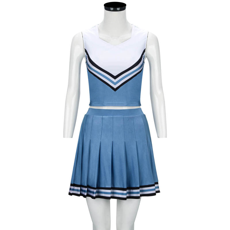 The Princess Diaries Olivia Rodrigo Good4U Cheer Costume Blue Cheerleader Dress-Takerlama