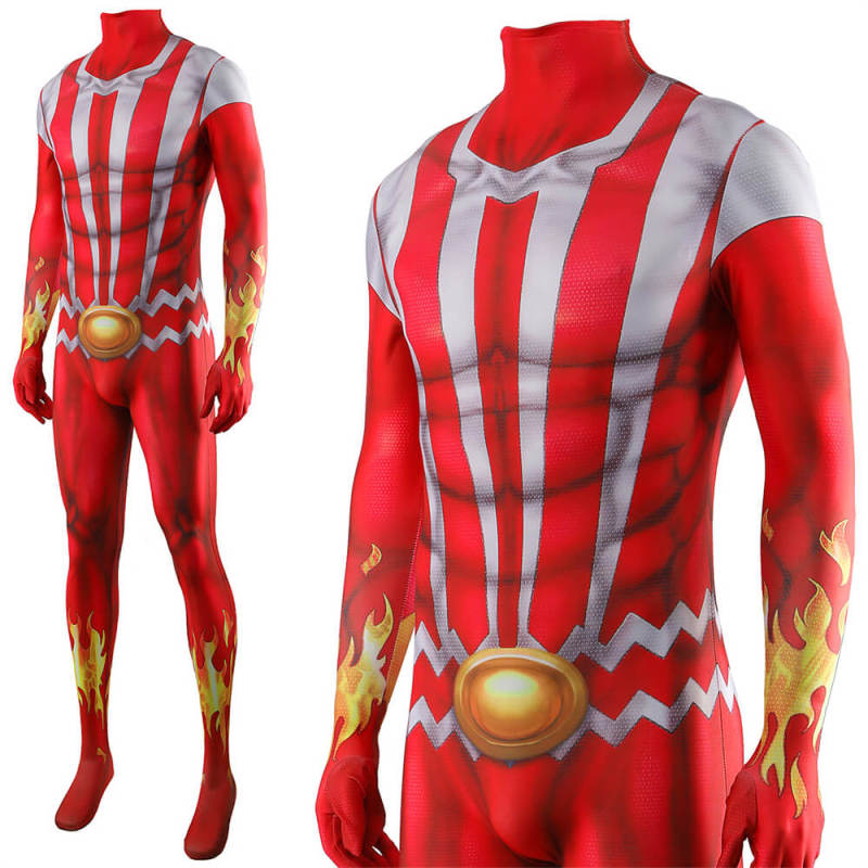 Marvel Sunfire Shiro Yoshida Cosplay Costume Superhero Bodysuit Adults Kids Takerlama