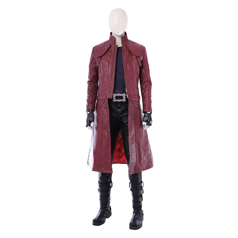 Devil May Cry V DMC5 Dante Aged Outfit Leather Cosplay Costume Takerlama