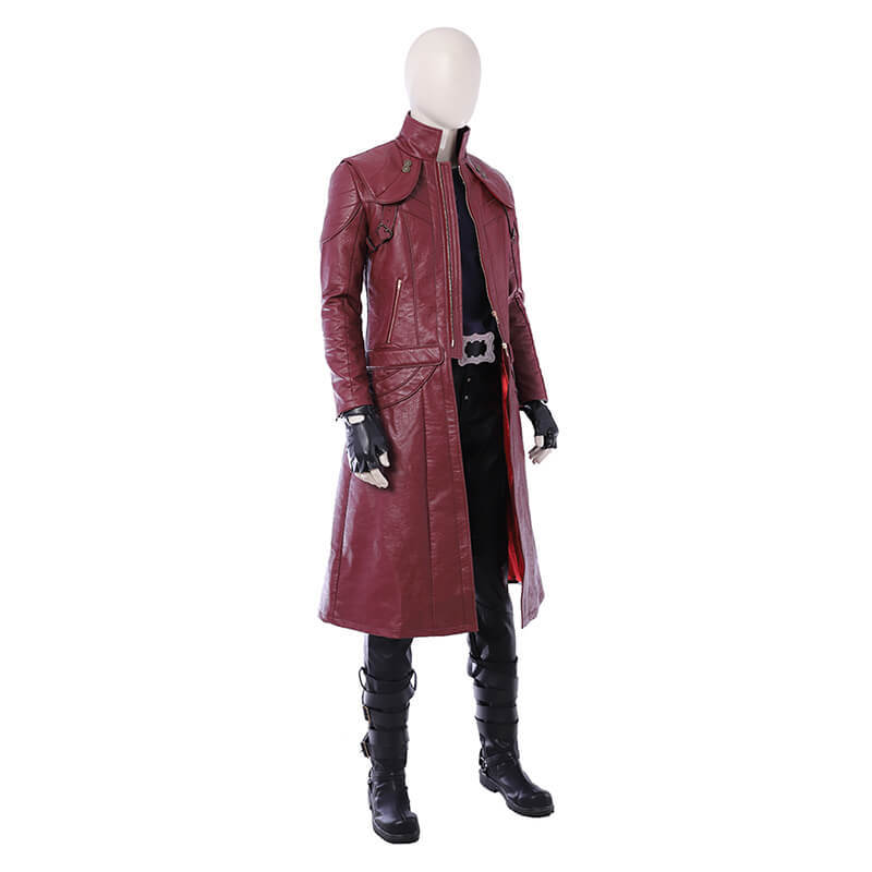 Devil May Cry V DMC5 Dante Aged Outfit Leather Cosplay Costume Takerlama