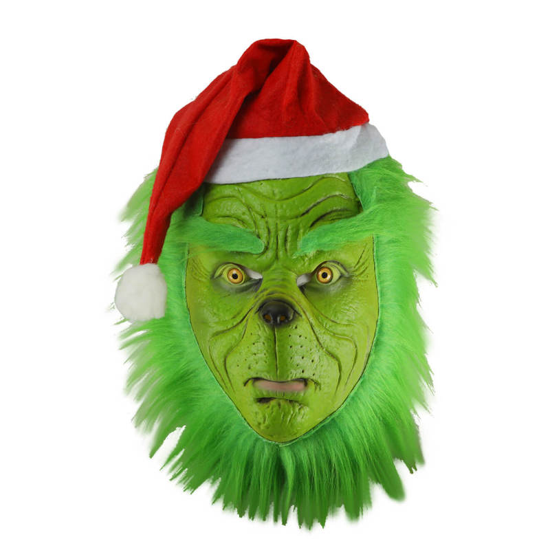 The Grinch Christmas Costume Red Party Jumpsuit Mask How the Grinch Stole Christmas Takerlama