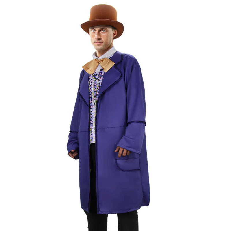 Willy Wonka Cosplay Costume Tops Hat Charlie and the Chocolate Factory Takerlama