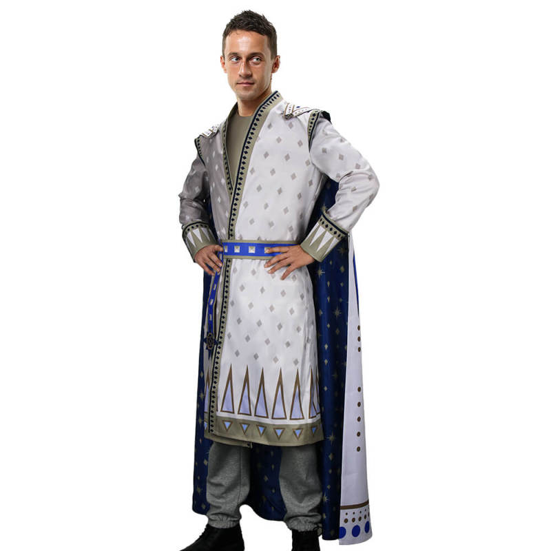 Movie Wish King Magnifico Cosplay Costume Evil King White Outsuit Takerlama