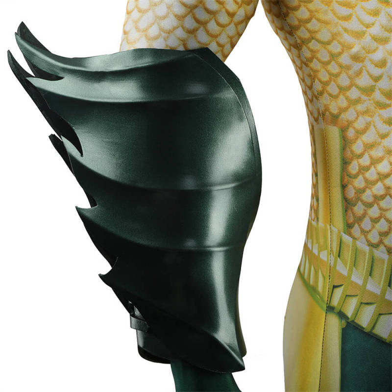 Aquaman 2018 Arthur Costume DC Movie Gold Muscle Suit Takerlama