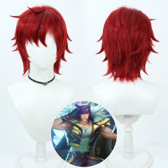 LOL League of Legends Heartsteel Sett Cosplay Wig Red Hair Takerlama