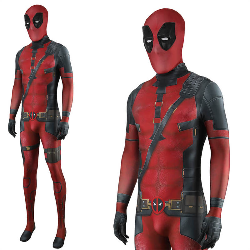 Deadpool 3 Wade Wilson Jumpsuit Marvel Mr. Pool Cosplay Costume Adults Kids Takerlama