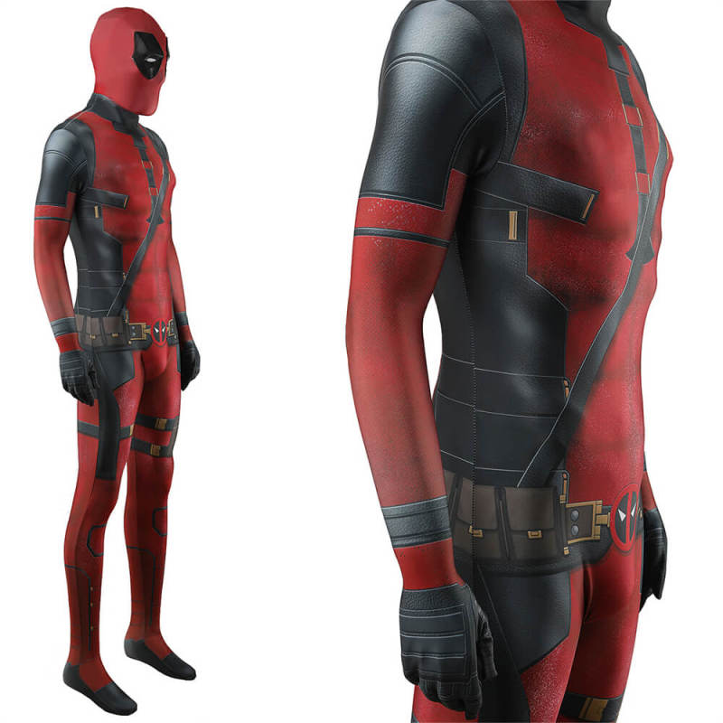 Deadpool 3 Wade Wilson Jumpsuit Marvel Mr. Pool Cosplay Costume Adults Kids Takerlama