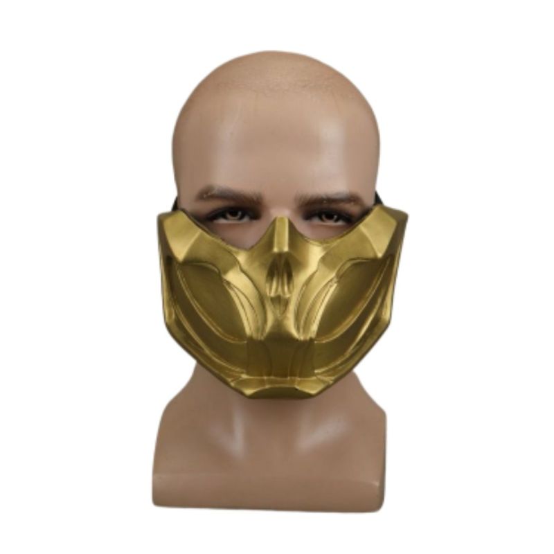 Mortal Kombat Scorpion Gold Mask Cosplay Props Accessories Takerlama
