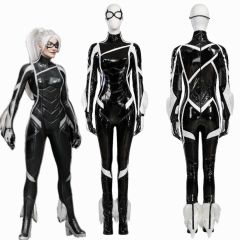 Takerlama Marvel's Spider-Man 2 PS5 Black Cat Cosplay Costume Felicia Hardy Jumpsuit Deluxe