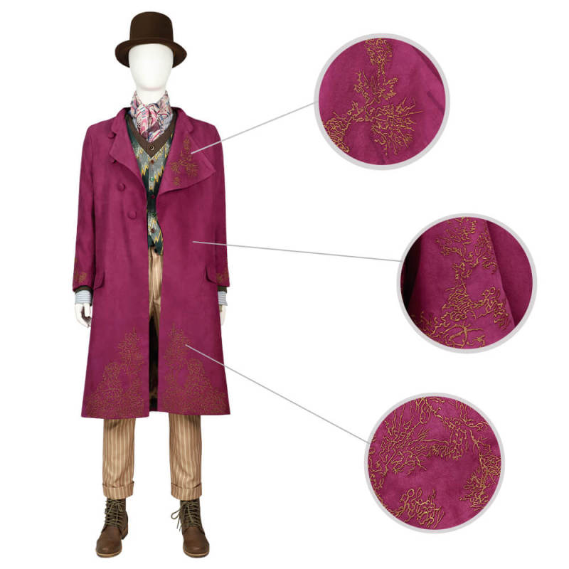Takerlama Willy Wonka Costume 2023 Charlie and The Chocolate Factory Deluxe