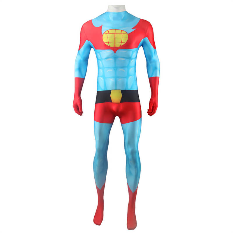 Takerlama Captain Planet Cosplay Costume Superhero Jumpsuit Cloak Adults Kids