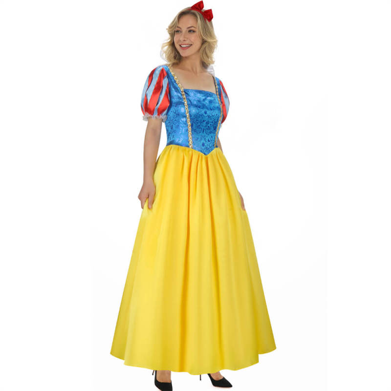 Takerlama Snow White Princess Dress Headband Schneewittchen Cosplay Costume Women