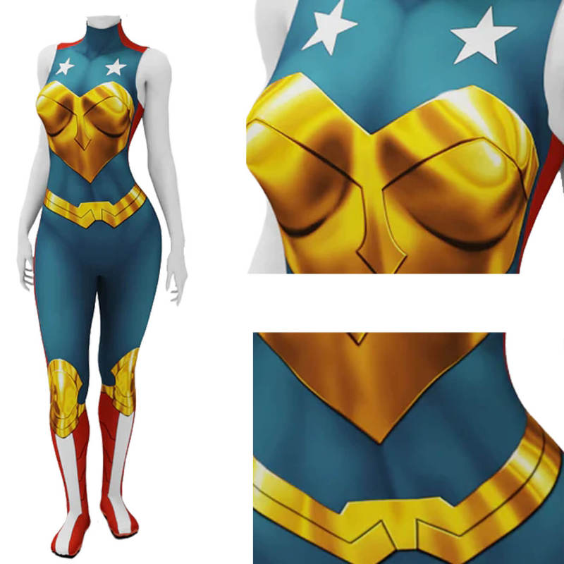Takerlama Womens Captain America Beauty Superhero Costume