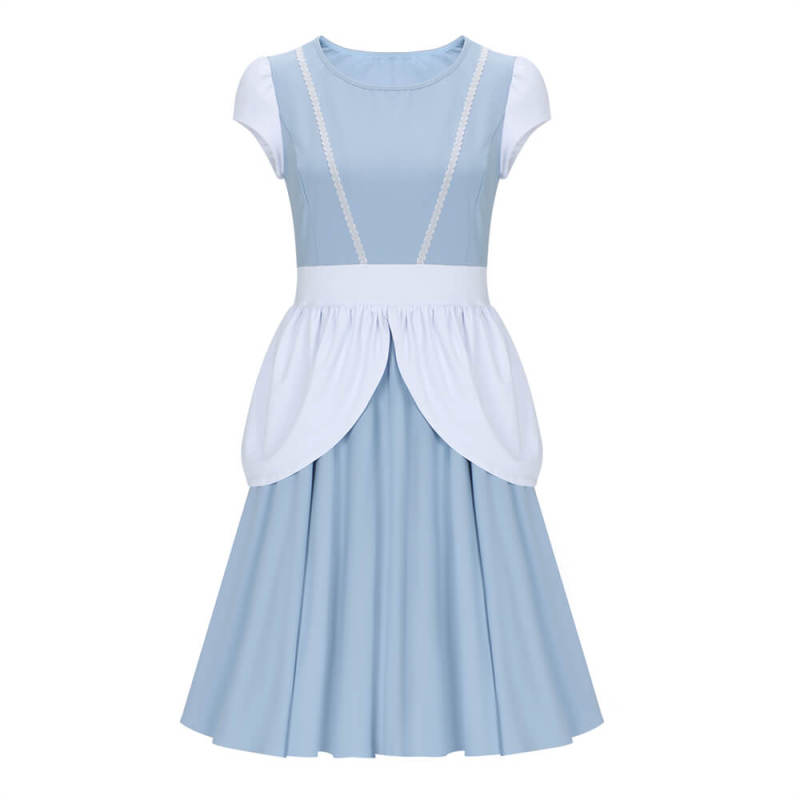 Takerlama Cinderella Twirl Princess Dress-Up Costume for Adult Women Blue